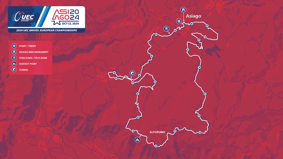 Il circuito degli Europei Gravel 2024: gli uomini élite hanno percorso tre giri, le donne élite uno in meno